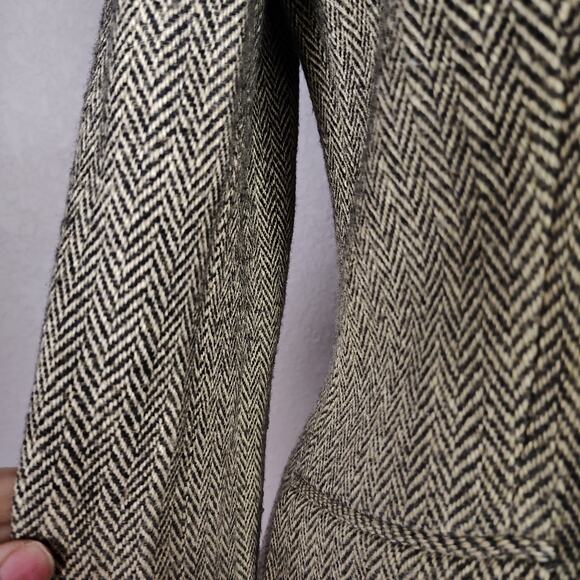 Ralph Lauren Wool Silk Blend Herringbone Blazer Jacket 12P Equestrian Preppy - Picture 14 of 16